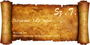 Szurma Tímea névjegykártya